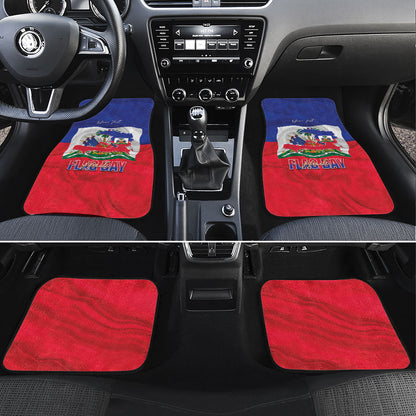 Personalized Haiti Flag Day Car Mats Haitian Women Proud Flag Wave Style