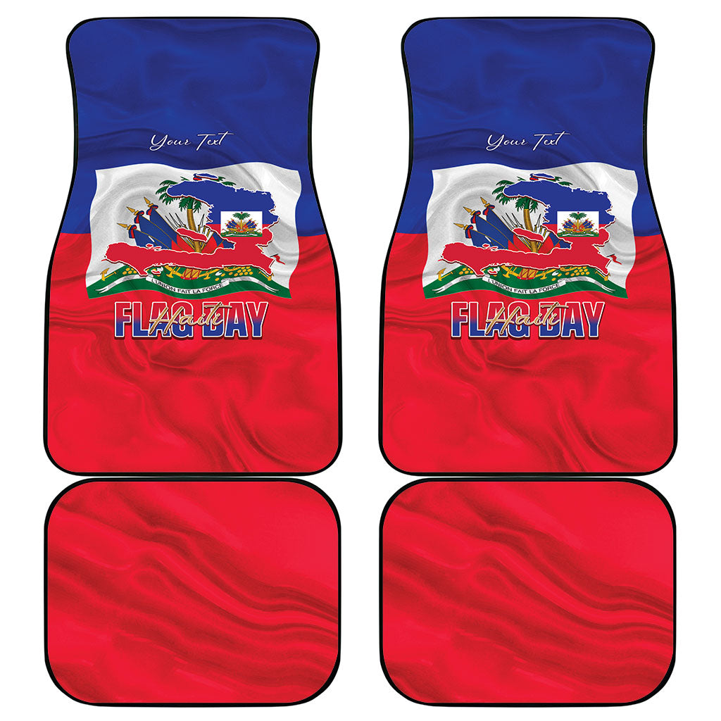 Personalized Haiti Flag Day Car Mats Haitian Women Proud Flag Wave Style