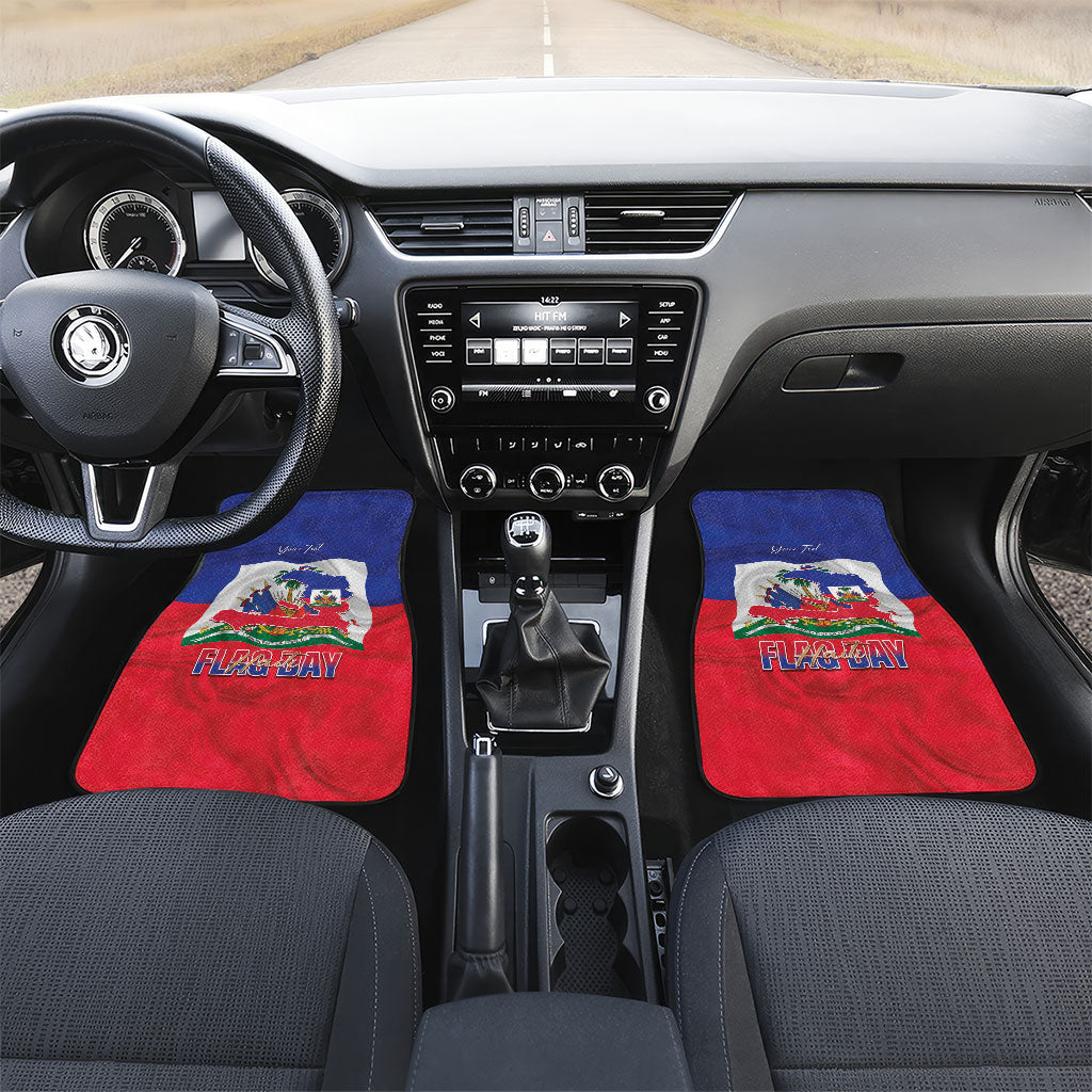 Personalized Haiti Flag Day Car Mats Haitian Women Proud Flag Wave Style