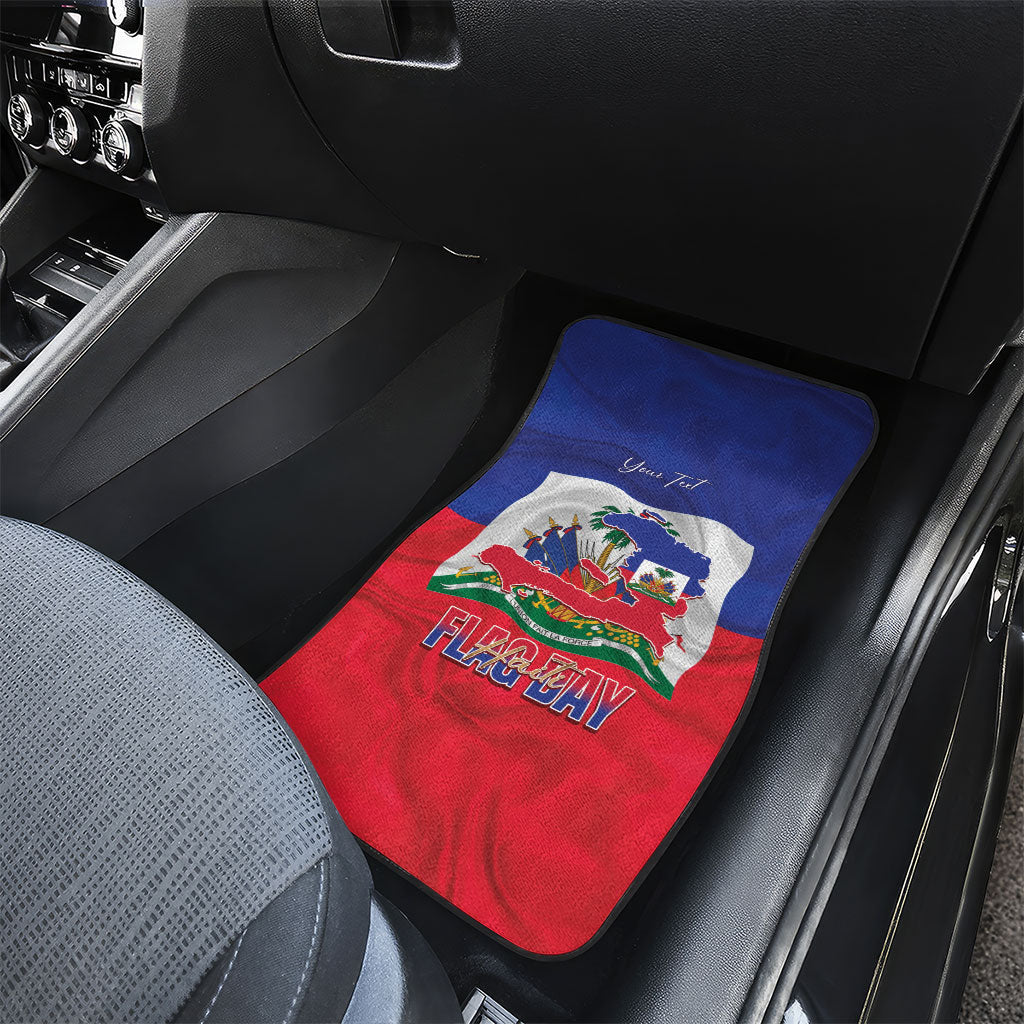 Personalized Haiti Flag Day Car Mats Haitian Women Proud Flag Wave Style