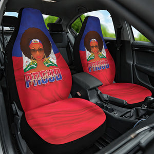 Haiti Flag Day Car Seat Cover Haitian Women Proud Flag Wave Style