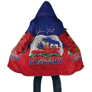 Personalized Haiti Flag Day Cloak Haitian Women Proud Flag Wave Style