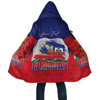 Personalized Haiti Flag Day Cloak Haitian Women Proud Flag Wave Style