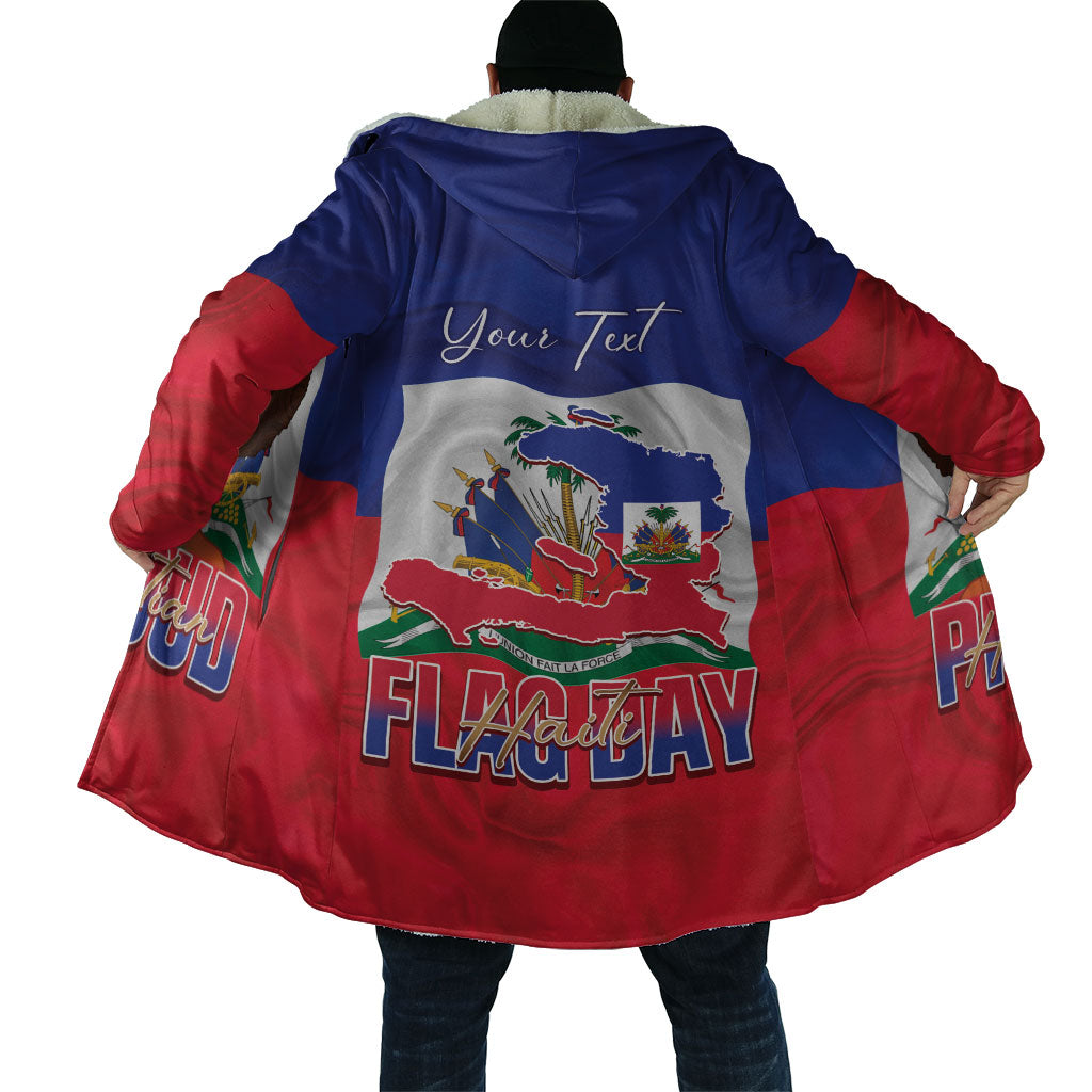 Personalized Haiti Flag Day Cloak Haitian Women Proud Flag Wave Style