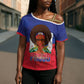Personalized Haiti Flag Day Cross Shoulder Shirt Haitian Women Proud Flag Wave Style
