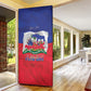 Personalized Haiti Flag Day Door Cover Haitian Women Proud Flag Wave Style