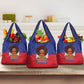 Haiti Flag Day Grocery Bag Haitian Women Proud Flag Wave Style