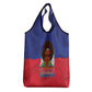 Haiti Flag Day Grocery Bag Haitian Women Proud Flag Wave Style