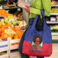 Haiti Flag Day Grocery Bag Haitian Women Proud Flag Wave Style