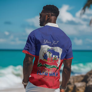 Personalized Haiti Flag Day Hawaiian Shirt Haitian Women Proud Flag Wave Style
