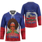Personalized Haiti Flag Day Hockey Jersey Haitian Women Proud Flag Wave Style