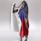 Haiti Flag Day Hooded Blanket Haitian Women Proud Flag Wave Style