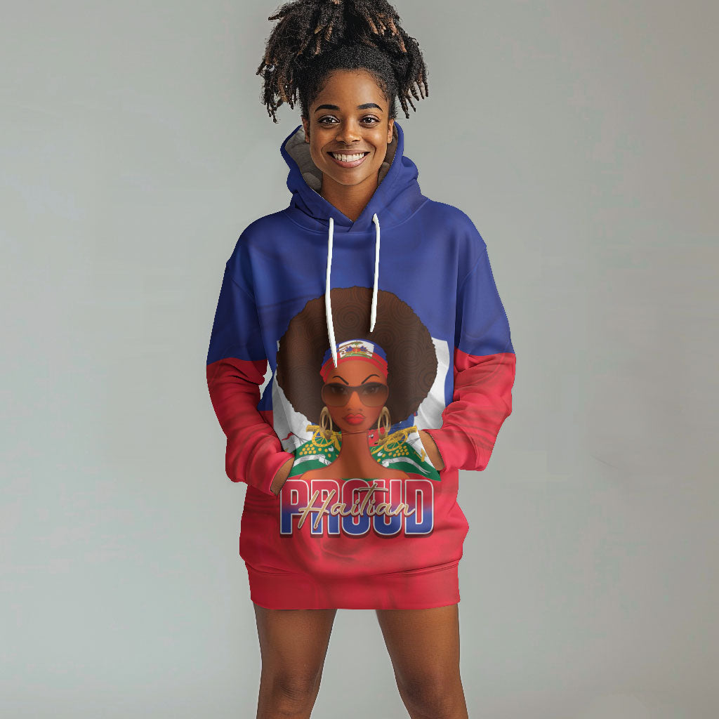 Personalized Haiti Flag Day Hoodie Dress Haitian Women Proud Flag Wave Style