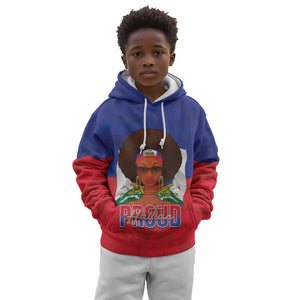 Personalized Haiti Flag Day Kid Hoodie Haitian Women Proud Flag Wave Style
