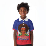 Personalized Haiti Flag Day Kid Polo Shirt Haitian Women Proud Flag Wave Style