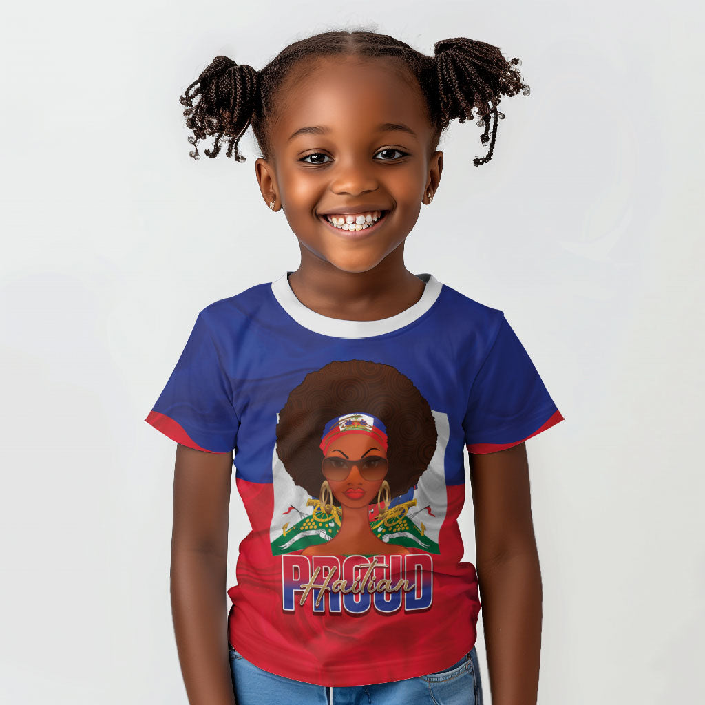 Personalized Haiti Flag Day Kid T shirt Haitian Women Proud Flag Wave Style