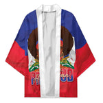 Personalized Haiti Flag Day Kimono Haitian Women Proud Flag Wave Style