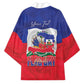 Personalized Haiti Flag Day Kimono Haitian Women Proud Flag Wave Style
