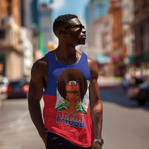 Personalized Haiti Flag Day Men Tank Top Haitian Women Proud Flag Wave Style