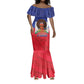 Personalized Haiti Flag Day Mermaid Dress Haitian Women Proud Flag Wave Style