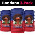 Haiti Flag Day Neck Gaiter Haitian Women Proud Flag Wave Style