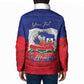 Personalized Haiti Flag Day Padded Jacket Haitian Women Proud Flag Wave Style