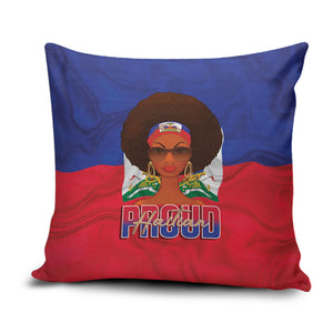 Haiti Flag Day Pillow Cover Haitian Women Proud Flag Wave Style