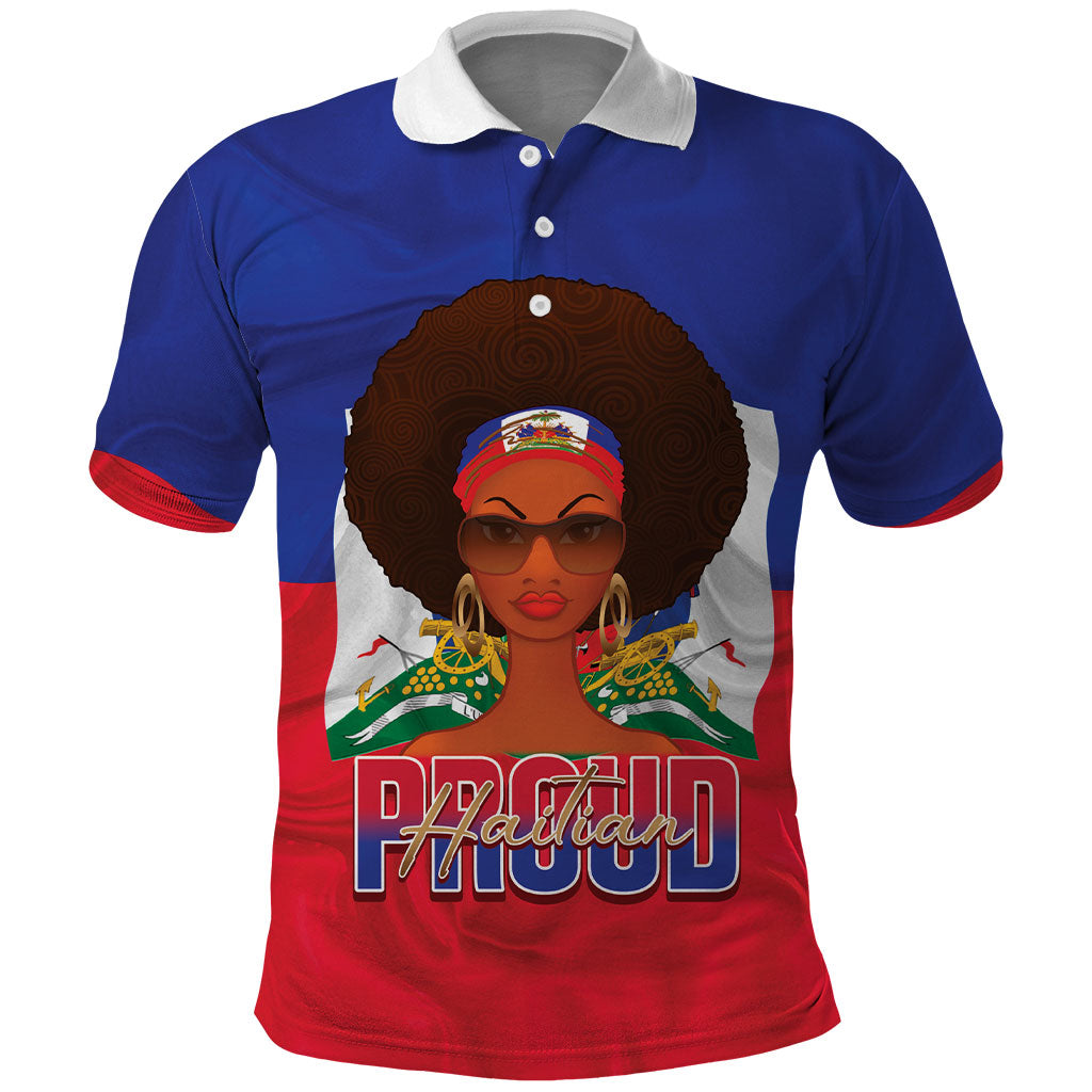 Personalized Haiti Flag Day Polo Shirt Haitian Women Proud Flag Wave Style