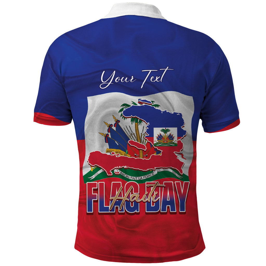 Personalized Haiti Flag Day Polo Shirt Haitian Women Proud Flag Wave Style