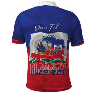 Personalized Haiti Flag Day Polo Shirt Haitian Women Proud Flag Wave Style