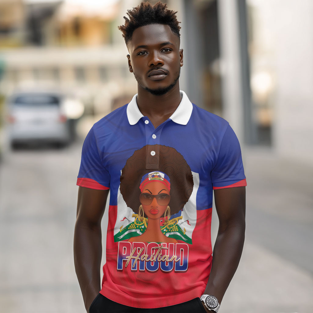 Personalized Haiti Flag Day Polo Shirt Haitian Women Proud Flag Wave Style