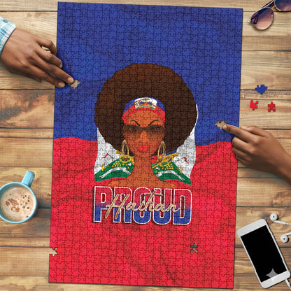 Haiti Flag Day Puzzle Haitian Women Proud Flag Wave Style