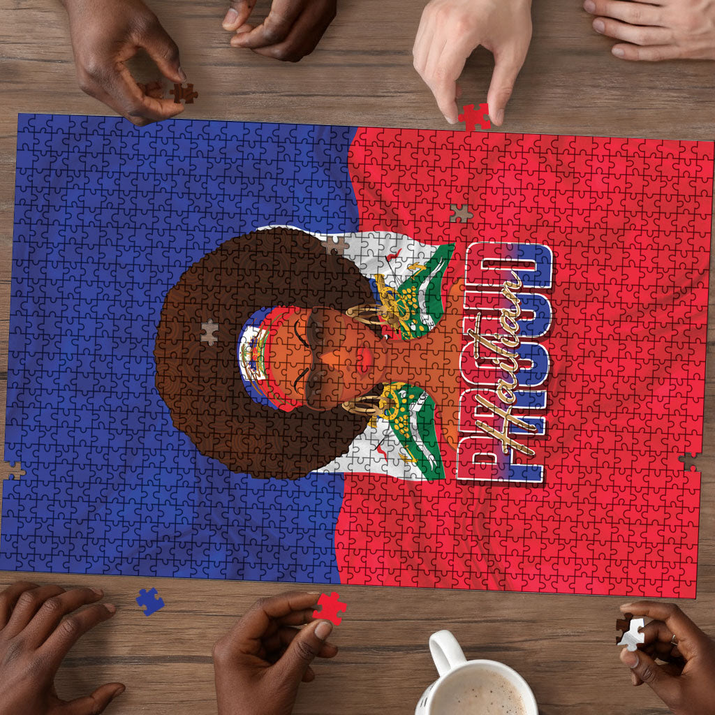 Haiti Flag Day Puzzle Haitian Women Proud Flag Wave Style