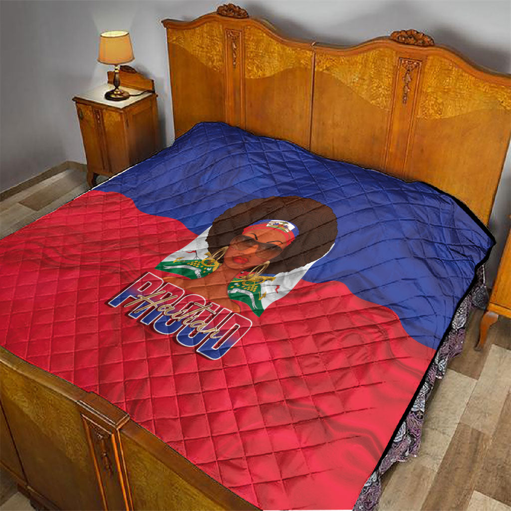 Haiti Flag Day Quilt Haitian Women Proud Flag Wave Style