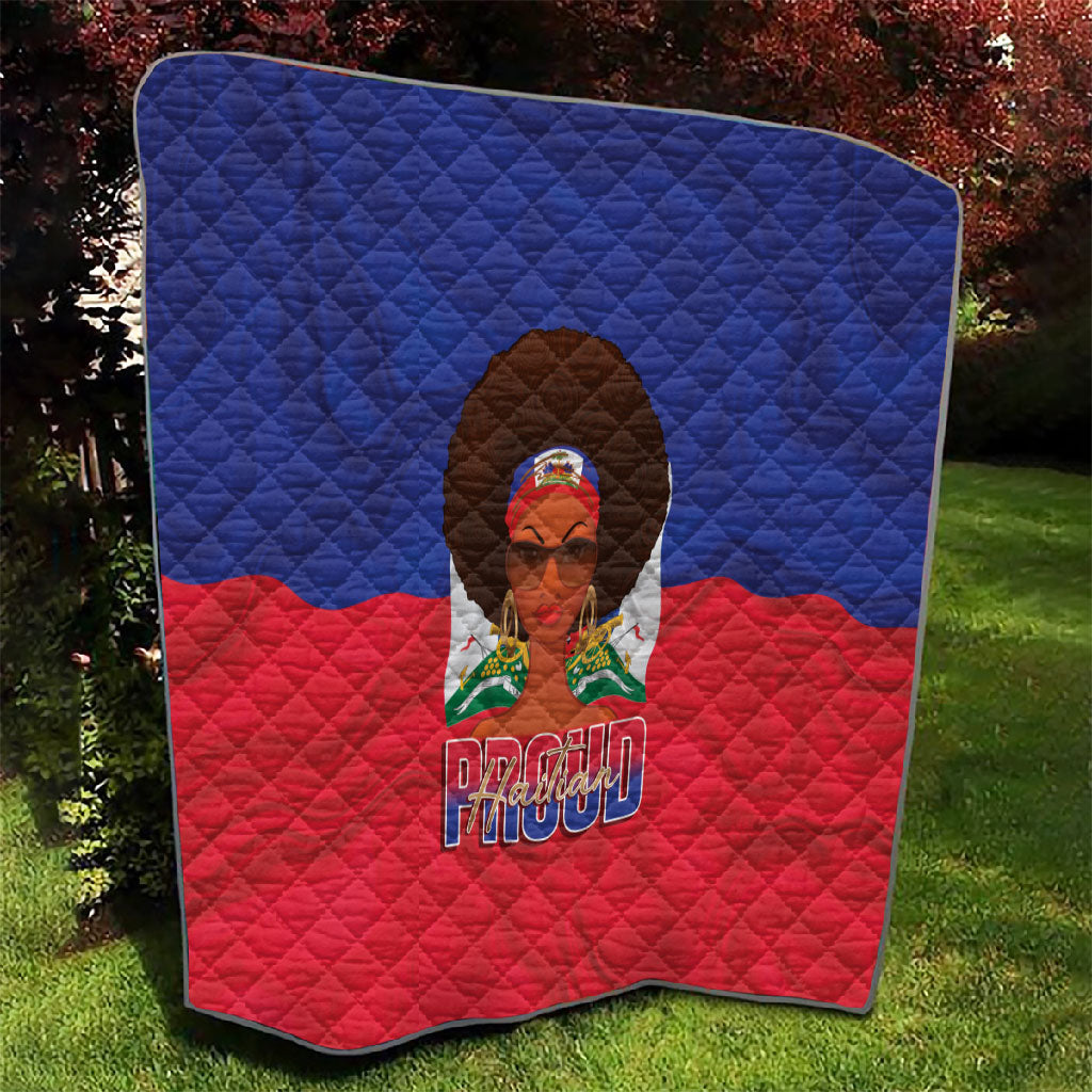 Haiti Flag Day Quilt Haitian Women Proud Flag Wave Style