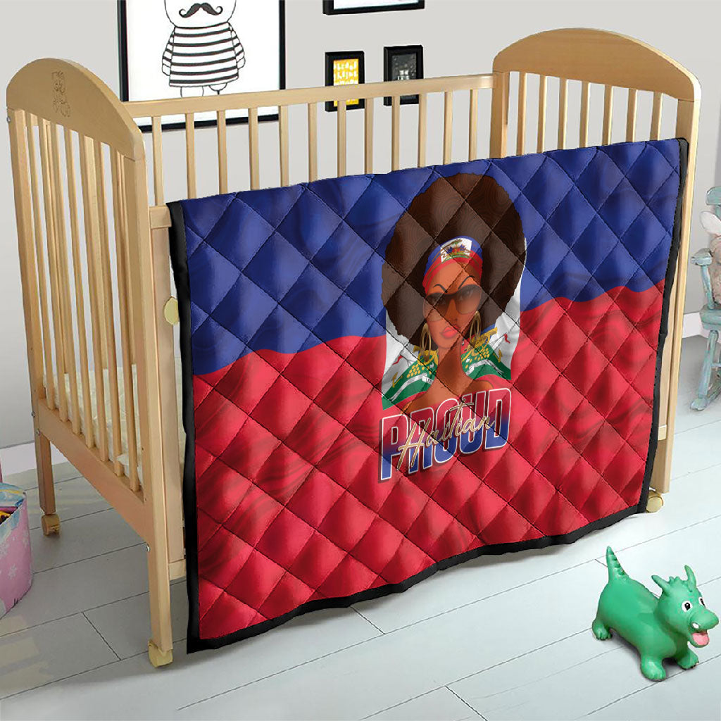 Haiti Flag Day Quilt Haitian Women Proud Flag Wave Style