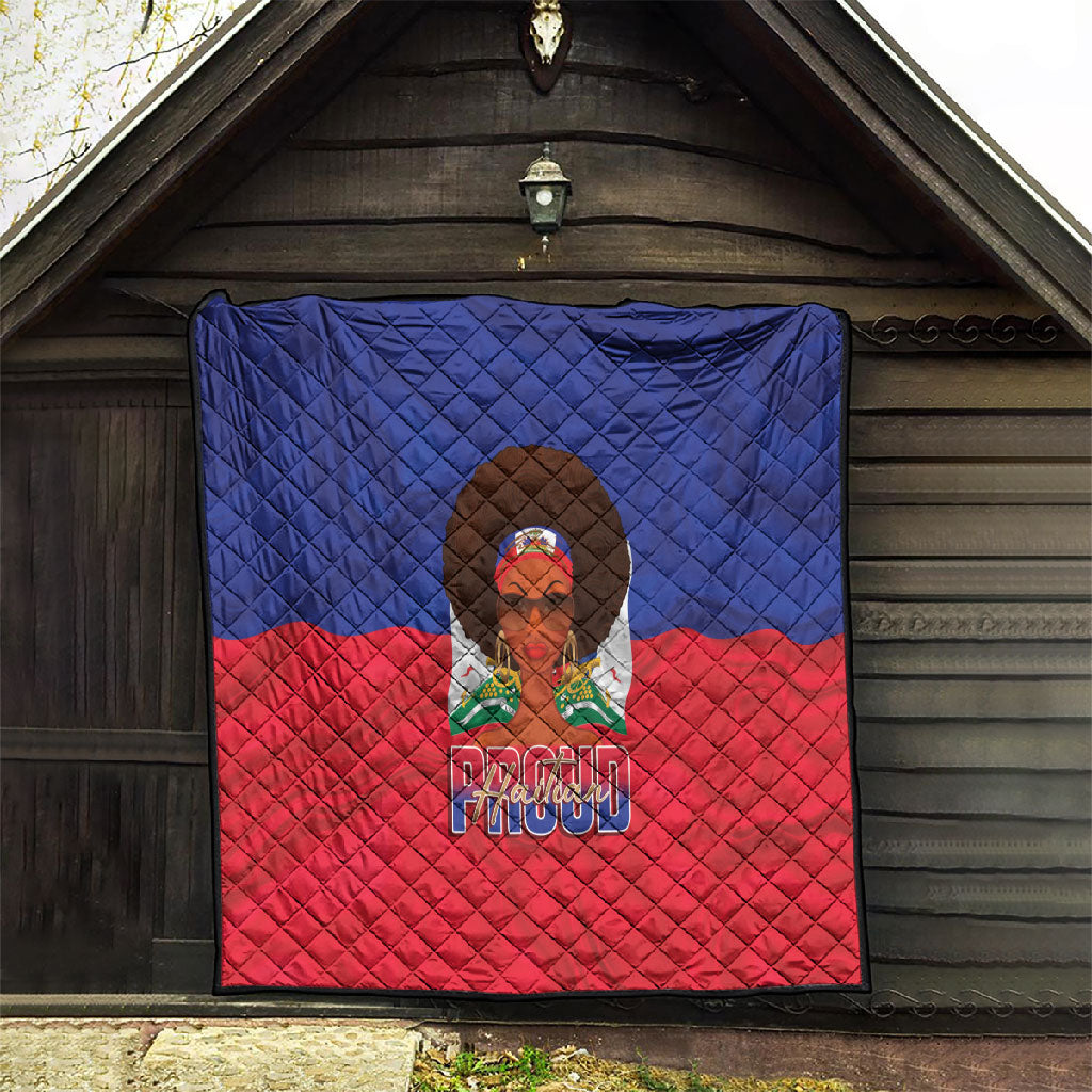 Haiti Flag Day Quilt Haitian Women Proud Flag Wave Style