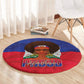 Haiti Flag Day Round Carpet Haitian Women Proud Flag Wave Style