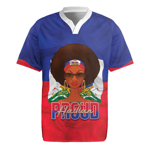 Personalized Haiti Flag Day Rugby Jersey Haitian Women Proud Flag Wave Style