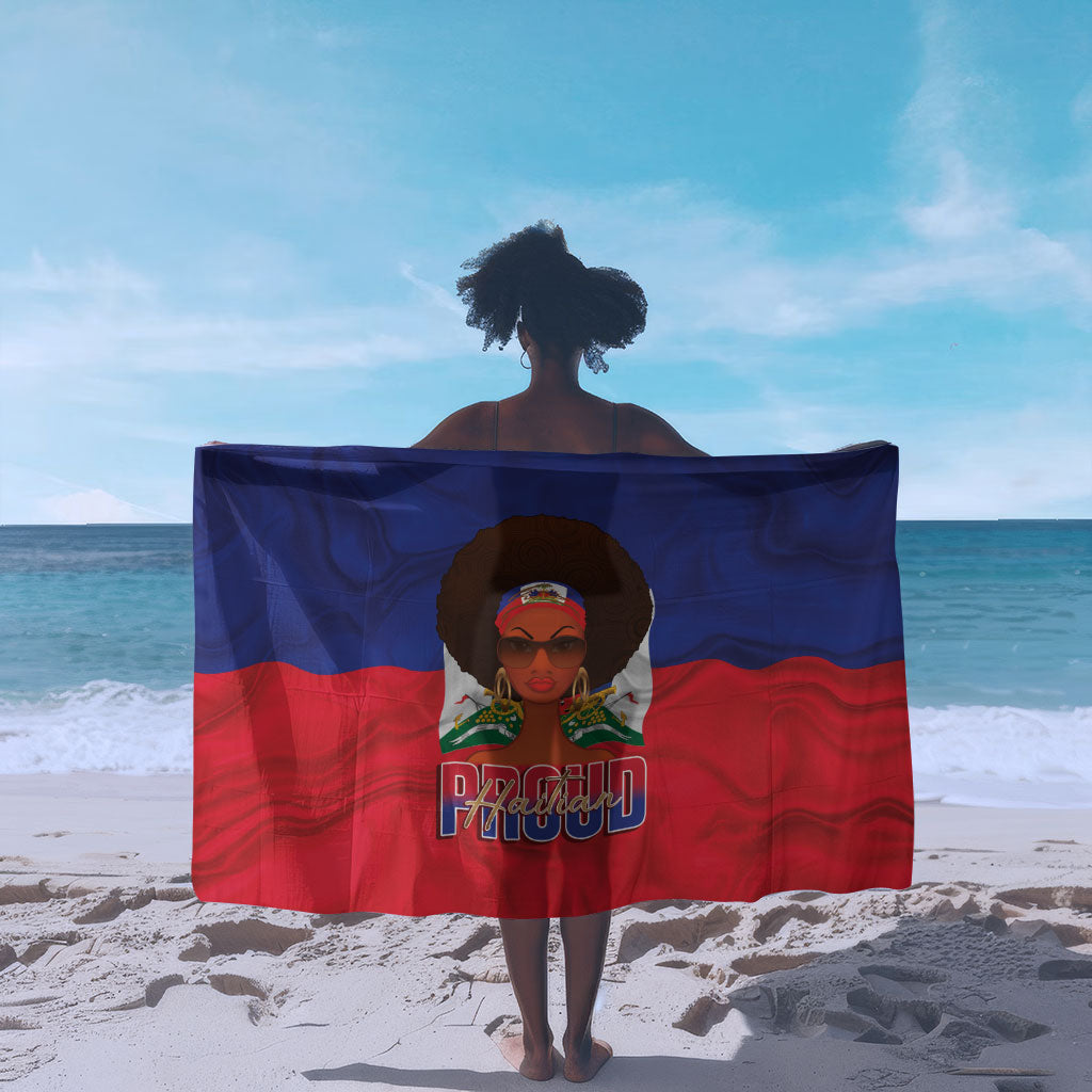 Haiti Flag Day Sarong Haitian Women Proud Flag Wave Style