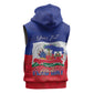 Personalized Haiti Flag Day Sleeveless Hoodie Haitian Women Proud Flag Wave Style