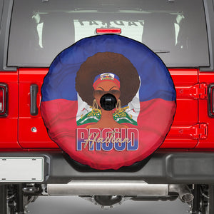 Haiti Flag Day Spare Tire Cover Haitian Women Proud Flag Wave Style
