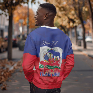 Personalized Haiti Flag Day Sweatshirt Haitian Women Proud Flag Wave Style