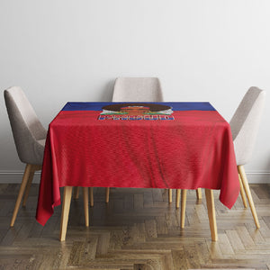 Haiti Flag Day Tablecloth Haitian Women Proud Flag Wave Style