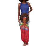 Personalized Haiti Flag Day Tank Maxi Dress Haitian Women Proud Flag Wave Style