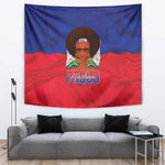 Haiti Flag Day Tapestry Haitian Women Proud Flag Wave Style