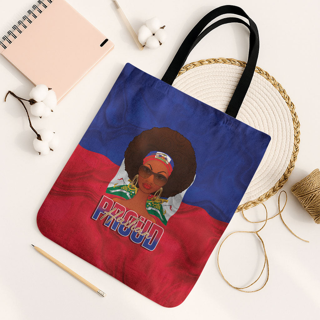 Haiti Flag Day Tote Bag Haitian Women Proud Flag Wave Style