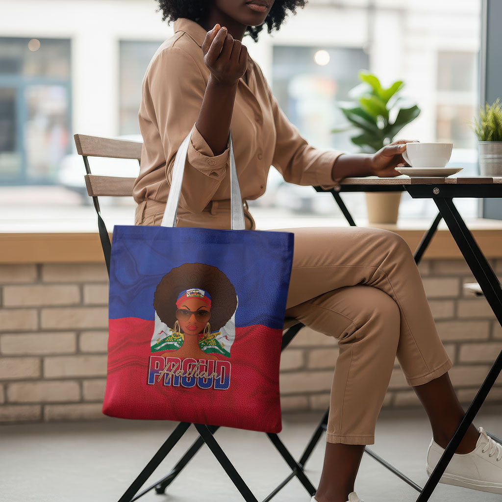 Haiti Flag Day Tote Bag Haitian Women Proud Flag Wave Style