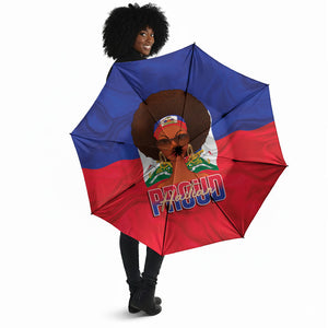 Haiti Flag Day Umbrella Haitian Women Proud Flag Wave Style