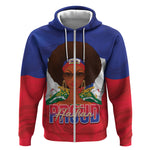 Personalized Haiti Flag Day Zip Hoodie Haitian Women Proud Flag Wave Style